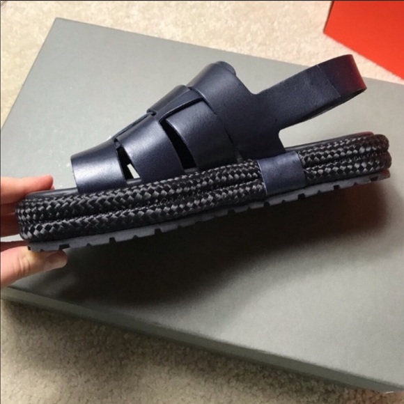 $360 NIB All Saints Leather Botan Sandals Black - Picture 5 of 8